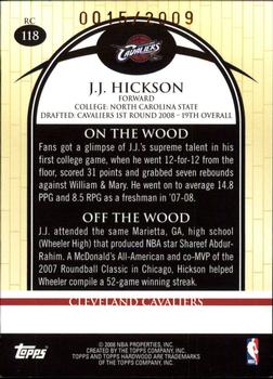 2008-09 Topps Hardwood #118 J.J. Hickson Back