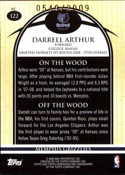 2008-09 Topps Hardwood #122 Darrell Arthur Back