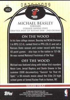 2008-09 Topps Hardwood #102 Michael Beasley Back