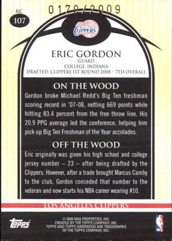 2008-09 Topps Hardwood #107 Eric Gordon Back