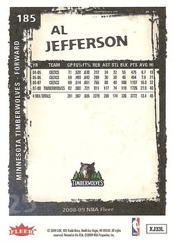 2008-09 Fleer #185 Al Jefferson Back