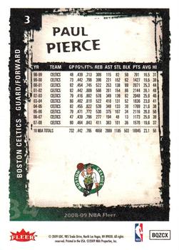2008-09 Fleer #3 Paul Pierce Back