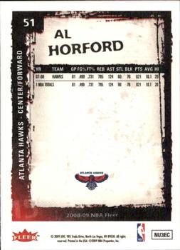 2008-09 Fleer #51 Al Horford Back