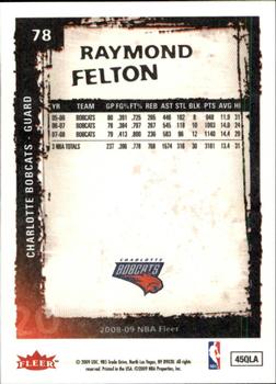 2008-09 Fleer #78 Raymond Felton Back