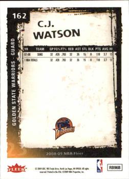 2008-09 Fleer #162 C.J. Watson Back