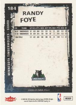 2008-09 Fleer #184 Randy Foye Back
