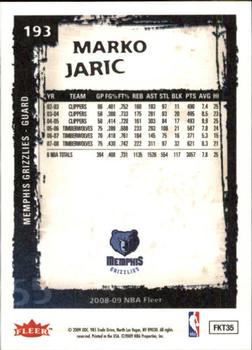 2008-09 Fleer #193 Marko Jaric Back