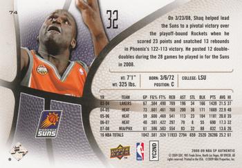 2008-09 SP Authentic #74 Shaquille O'Neal Back