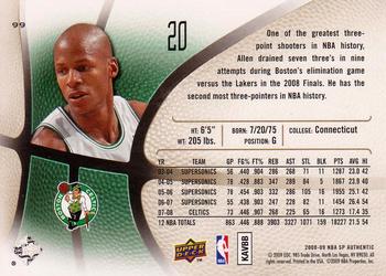 2008-09 SP Authentic #99 Ray Allen Back