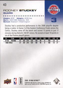 2008-09 SkyBox #43 Rodney Stuckey Back