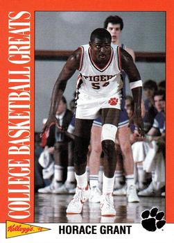 1992 Kellogg's Raisin Bran College Basketball Greats #4 Horace Grant Front