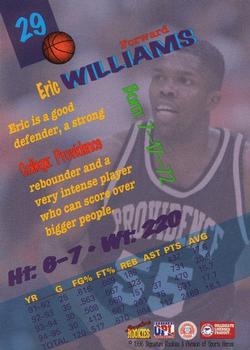 1996 Signature Rookies Premier #29 Eric Williams Back