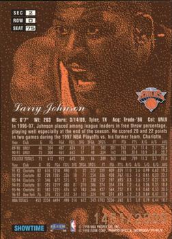 1997-98 Flair Showcase - Flair Showcase Row 0 #75 Larry Johnson Back