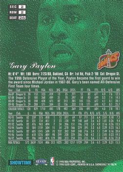 1997-98 Flair Showcase - Flair Showcase Row 2 #26 Gary Payton Back