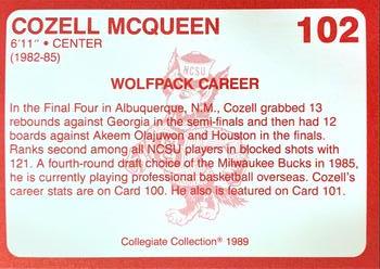 1989 Collegiate Collection North Carolina State's Finest #102b Cozell McQueen Back