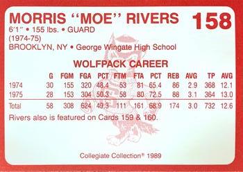 1989 Collegiate Collection North Carolina State's Finest #158b Morris Rivers Back