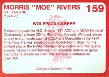 1989 Collegiate Collection North Carolina State's Finest #159b Morris Rivers Back