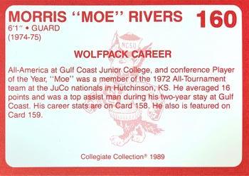 1989 Collegiate Collection North Carolina State's Finest #160b Morris Rivers Back