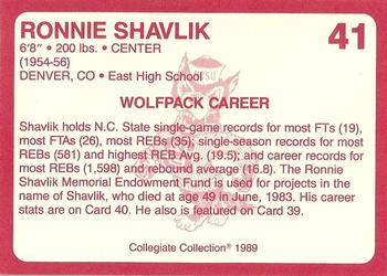 1989 Collegiate Collection North Carolina State's Finest #41 Ronnie Shavlik Back