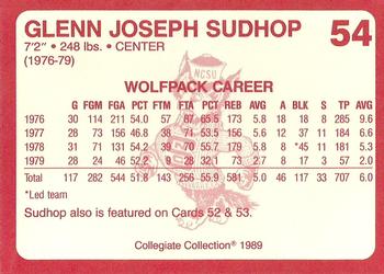 1989 Collegiate Collection North Carolina State's Finest #54 Glenn Joseph Sudhop Back