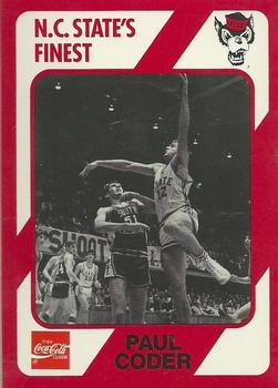 1989 Collegiate Collection North Carolina State's Finest #65 Paul Coder Front