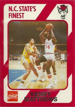 1989 Collegiate Collection North Carolina State's Finest #122 Kenny Matthews Front