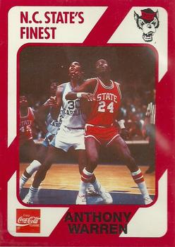 1989 Collegiate Collection North Carolina State's Finest #124 Anthony Warren Front