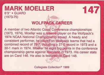 1989 Collegiate Collection North Carolina State's Finest #147 Mark Moeller Back