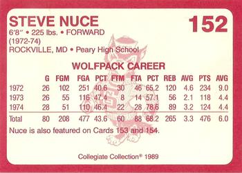 1989 Collegiate Collection North Carolina State's Finest #152 Steve Nuce Back