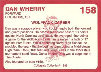 1989 Collegiate Collection North Carolina State's Finest #158 Dan Wherry Back