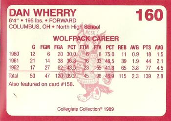 1989 Collegiate Collection North Carolina State's Finest #160 Dan Wherry Back