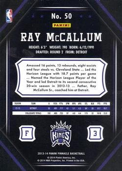 2013-14 Pinnacle - Artist Proof #50 Ray McCallum Back