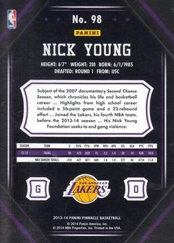 2013-14 Pinnacle - Artist Proof #98 Nick Young Back