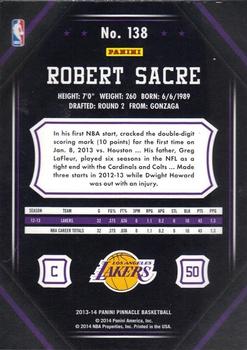 2013-14 Pinnacle - Artist Proof #138 Robert Sacre Back