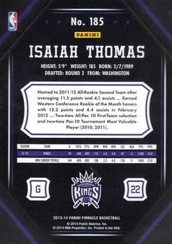 2013-14 Pinnacle - Artist Proof #185 Isaiah Thomas Back