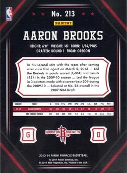 2013-14 Pinnacle - Artist Proof #213 Aaron Brooks Back