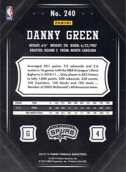 2013-14 Pinnacle - Artist Proof #240 Danny Green Back