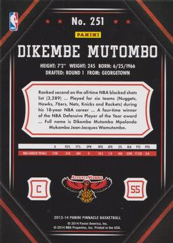 2013-14 Pinnacle - Artist Proof #251 Dikembe Mutombo Back