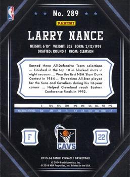 2013-14 Pinnacle - Artist Proof #289 Larry Nance Back