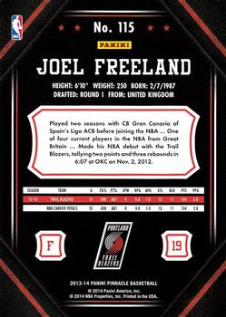 2013-14 Pinnacle - Artist Proof Red #115 Joel Freeland Back