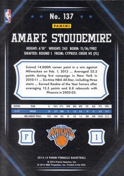 2013-14 Pinnacle - Artist Proof Red #137 Amare Stoudemire Back
