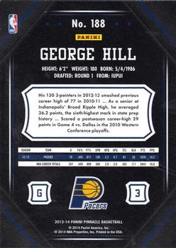 2013-14 Pinnacle - Artist Proof Red #188 George Hill Back