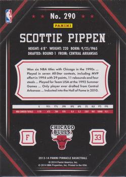 2013-14 Pinnacle - Artist Proof Red #290 Scottie Pippen Back