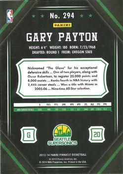 2013-14 Pinnacle - Artist Proof Red #294 Gary Payton Back
