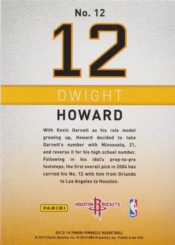 2013-14 Pinnacle - Behind the Numbers Artist's Proofs Red #12 Dwight Howard Back