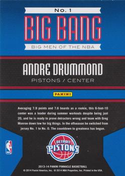 2013-14 Pinnacle - Big Bang Artist's Proofs #1 Andre Drummond Back