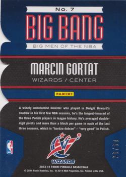 2013-14 Pinnacle - Big Bang Die Cuts #7 Marcin Gortat Back
