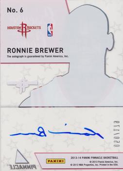 2013-14 Pinnacle - Essence of the Game Autographs #6 Ronnie Brewer Back