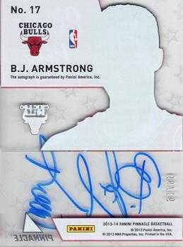 2013-14 Pinnacle - Essence of the Game Autographs #17 B.J. Armstrong Back