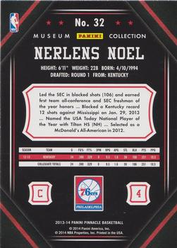 2013-14 Pinnacle - Museum Collection #32 Nerlens Noel Back